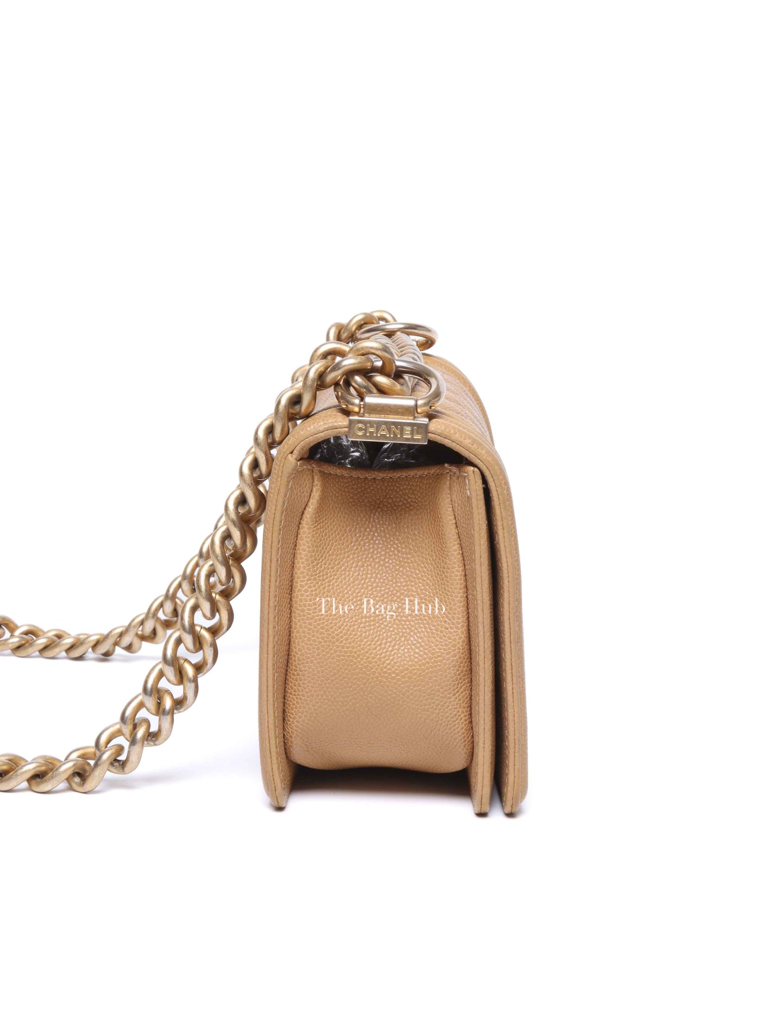 Chanel Dark Beige Caviar Le Boy Small Bag GHW