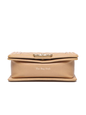 Chanel Dark Beige Caviar Le Boy Small Bag GHW