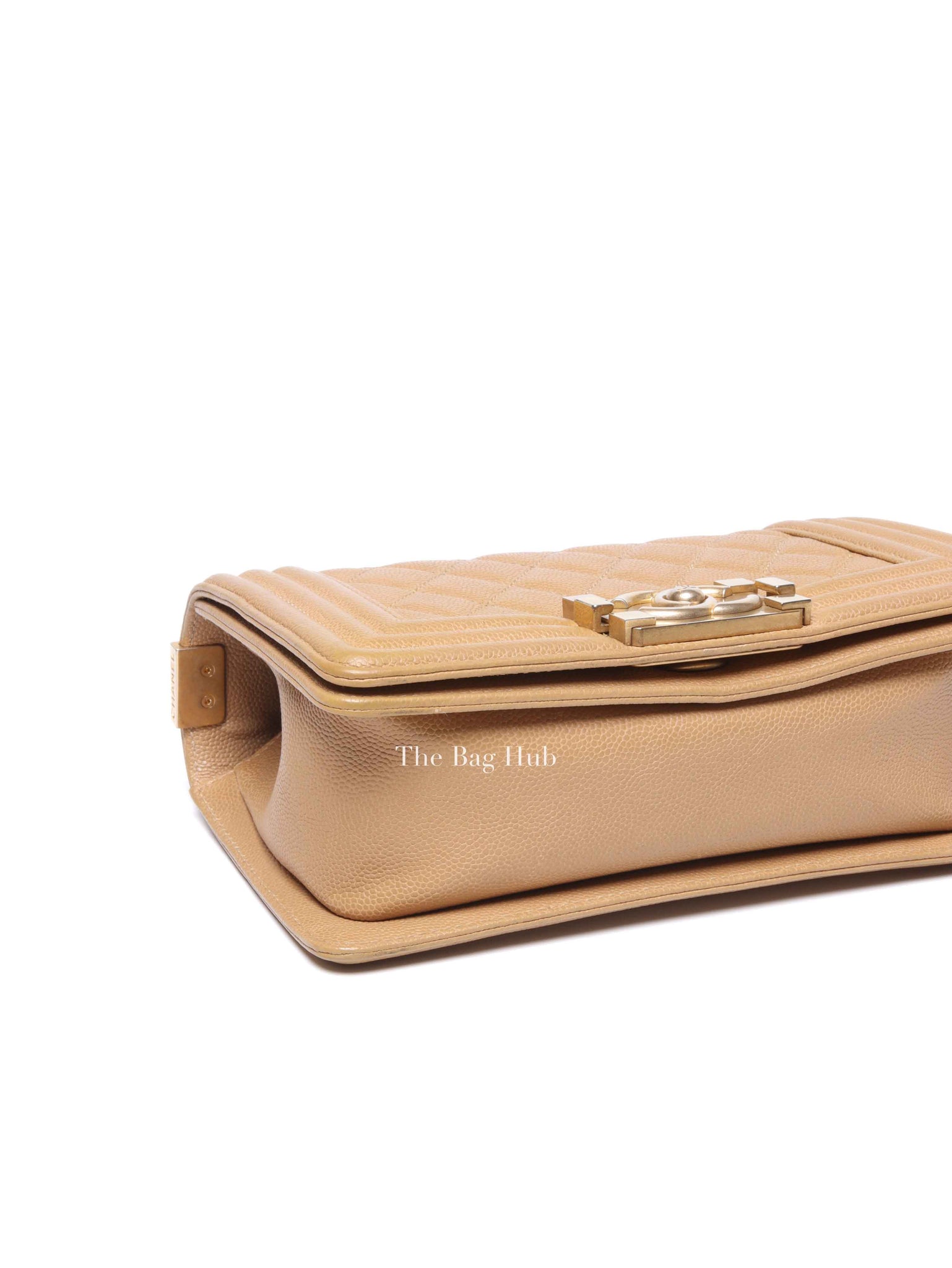 Chanel Dark Beige Caviar Le Boy Small Bag GHW