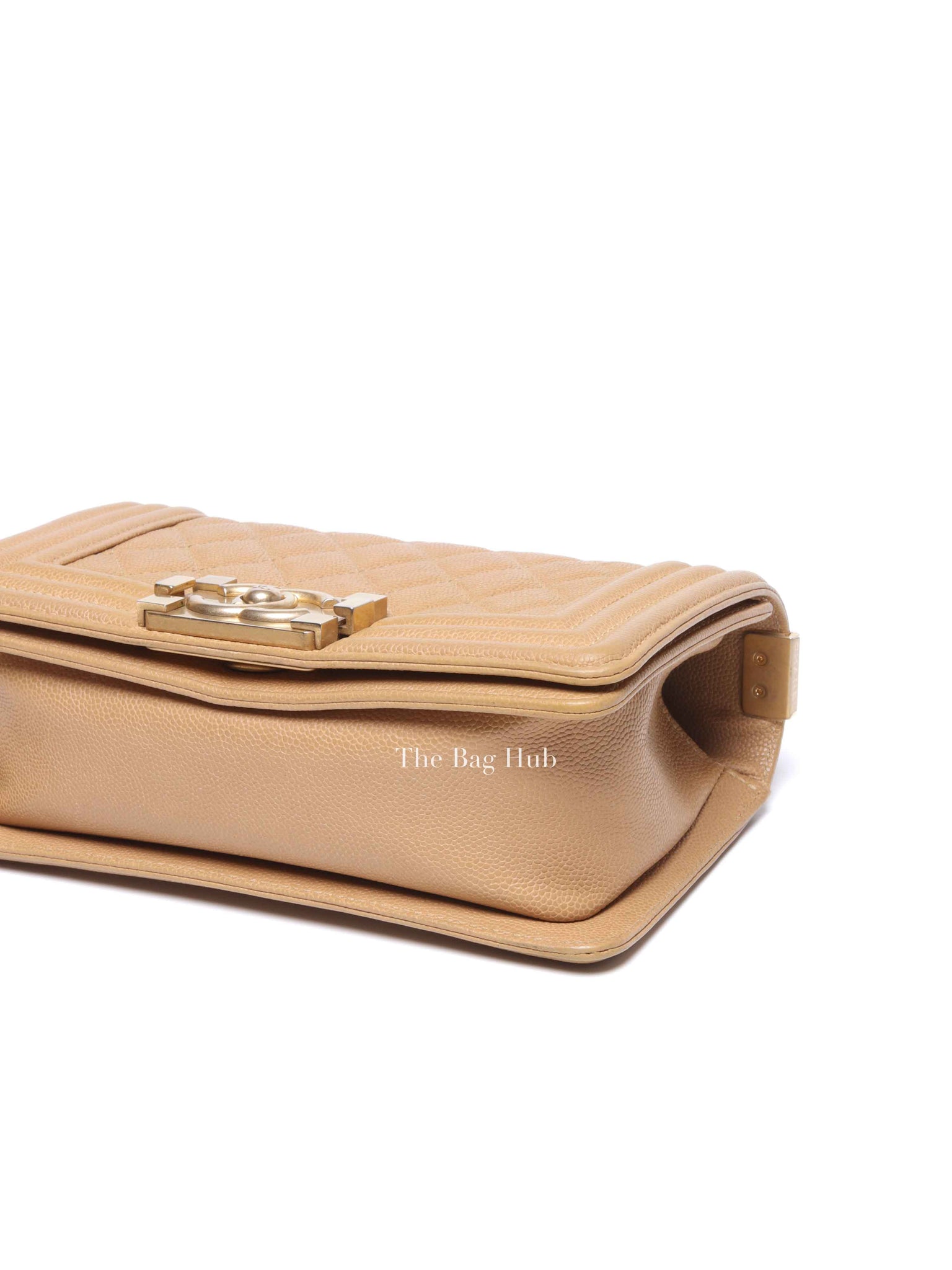Chanel Dark Beige Caviar Le Boy Small Bag GHW