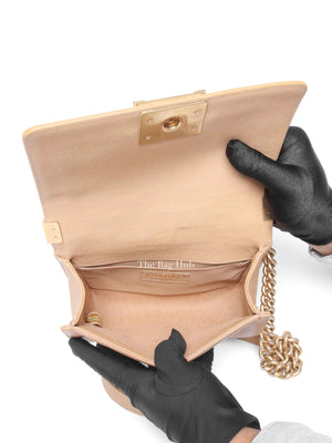 Chanel Dark Beige Caviar Le Boy Small Bag GHW