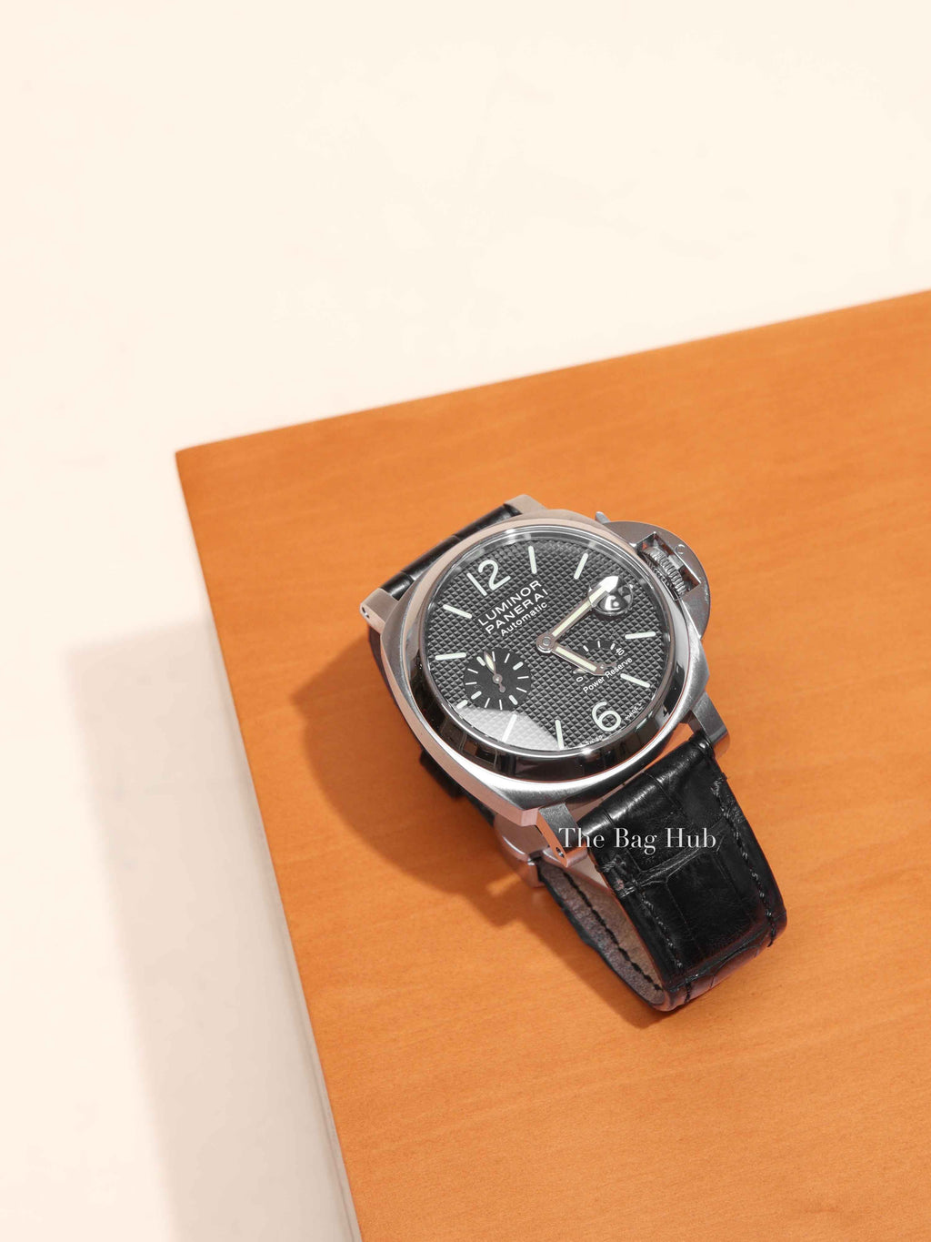 Officine Panerai Stainless Steel Luminor Power Reserve Automatic Watch