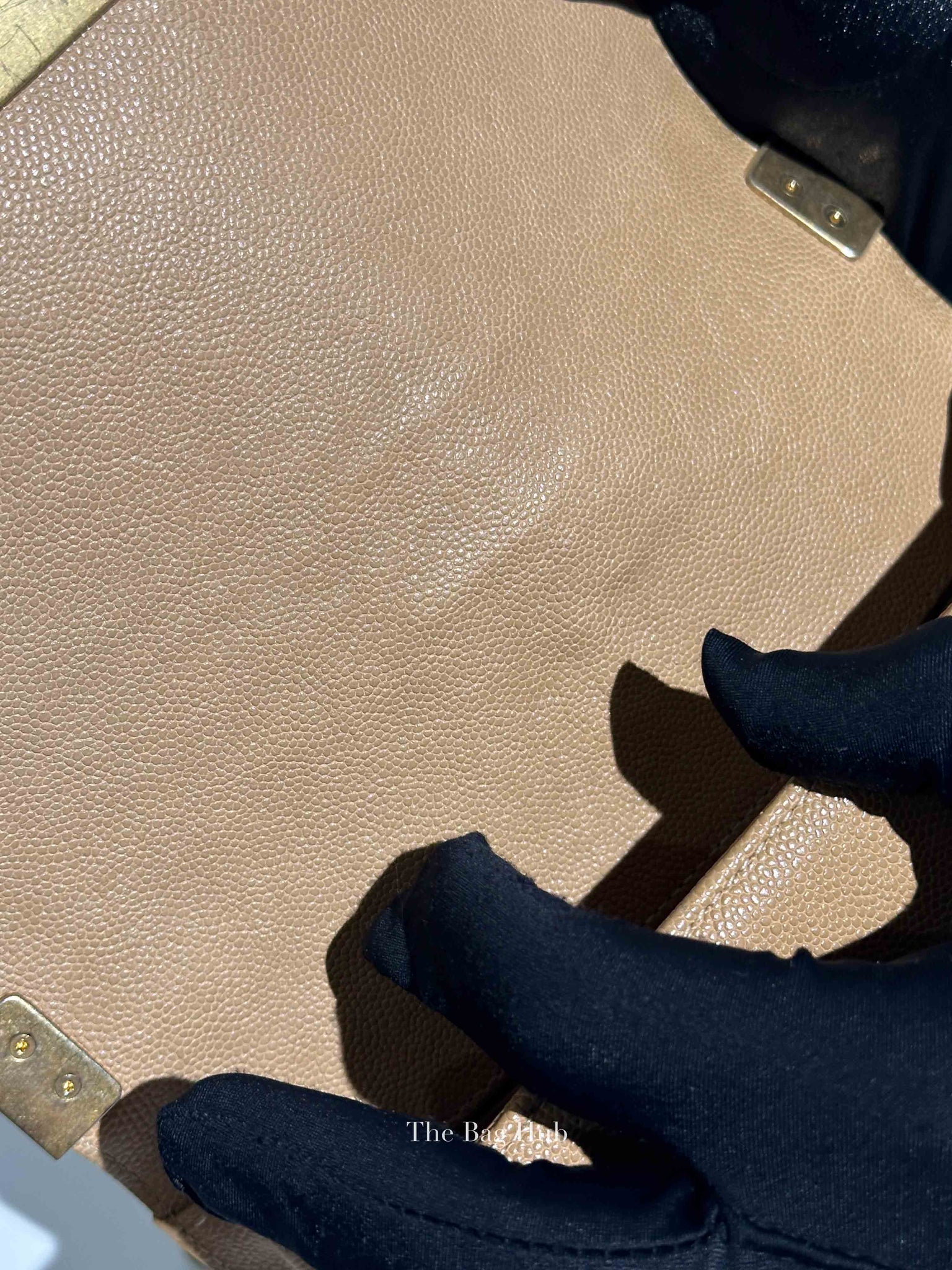 Chanel Dark Beige Caviar Le Boy Small Bag GHW