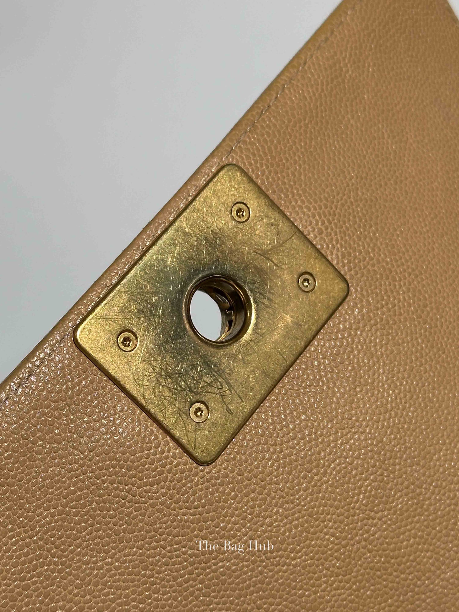 Chanel Dark Beige Caviar Le Boy Small Bag GHW