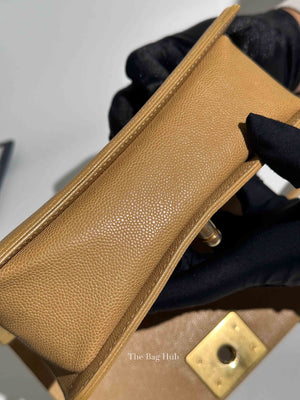 Chanel Dark Beige Caviar Le Boy Small Bag GHW