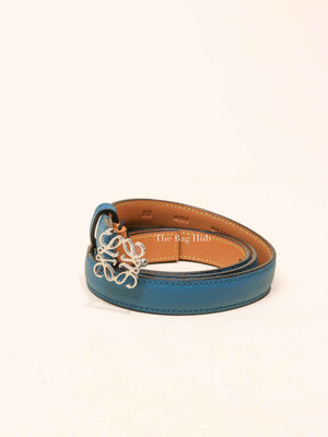 Loewe Blue/Brown Leather Reversible Belt 85/34