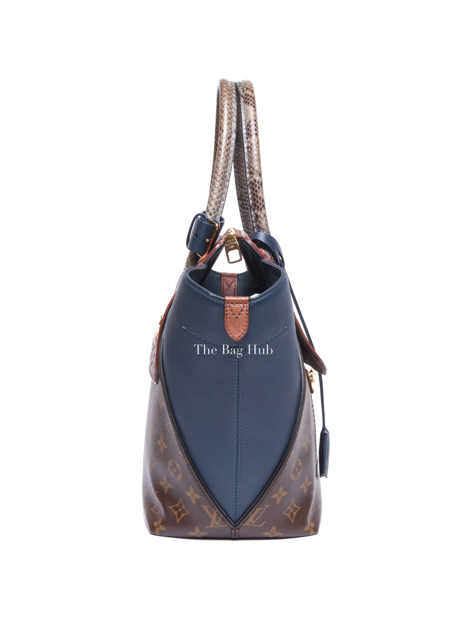 Louis Vuitton Ostrich and Python Monogram Leather Canvas Limited Edition Majestueux MM Bag