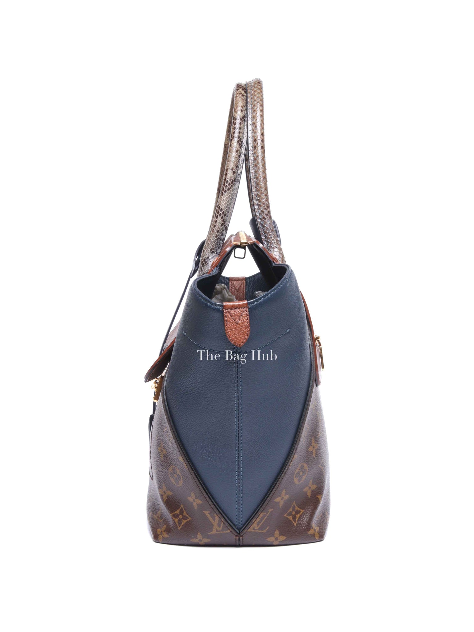 Louis Vuitton Ostrich and Python Monogram Leather Canvas Limited Edition Majestueux MM Bag