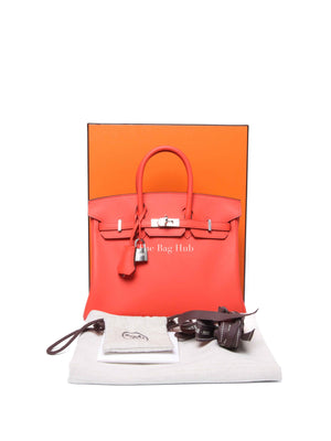 Hermes Rose Jaipur Swift Leather Birkin 25 PHW