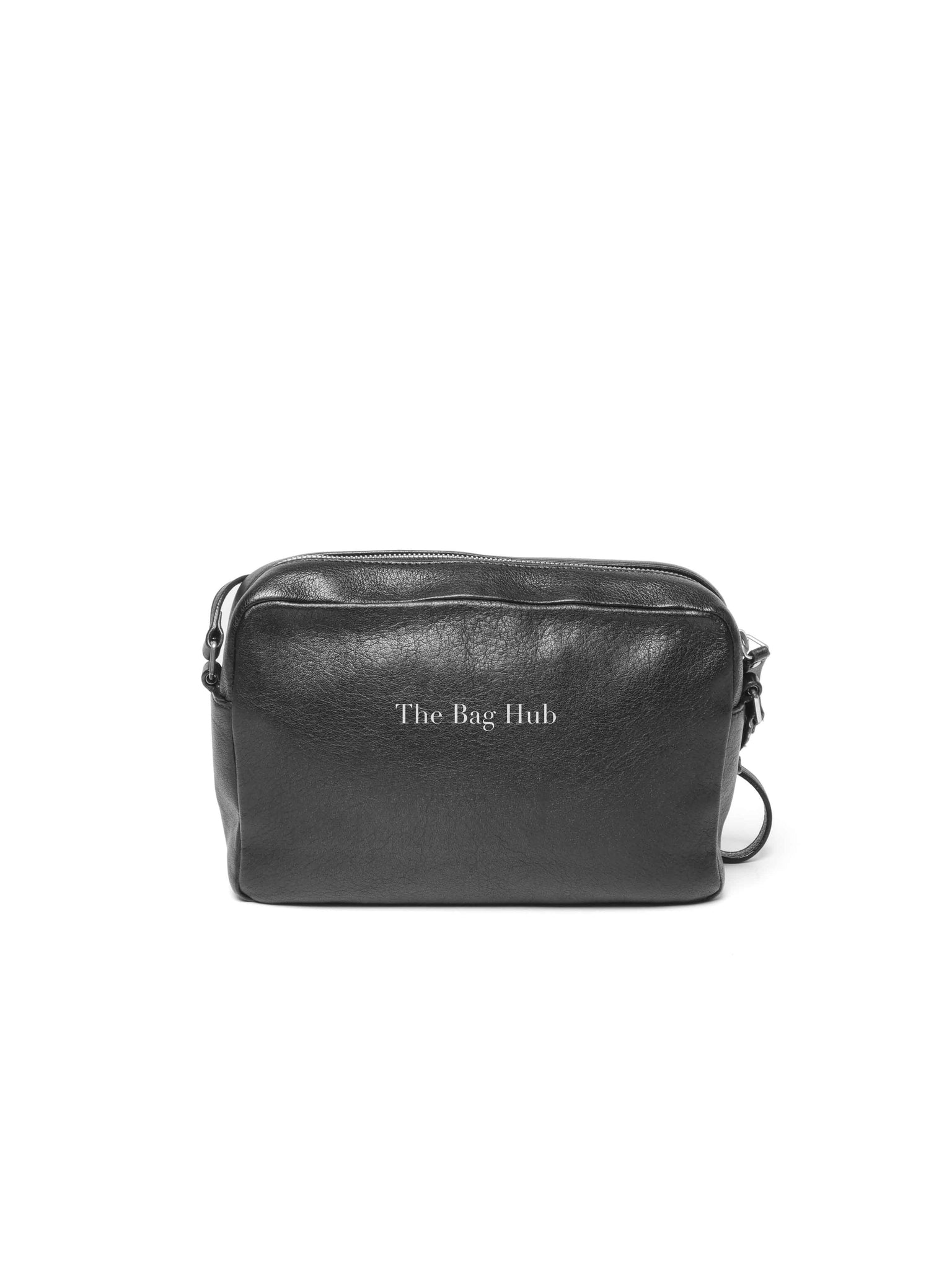 Saint Laurent Black Leather Lou Camera Crossbody Bag