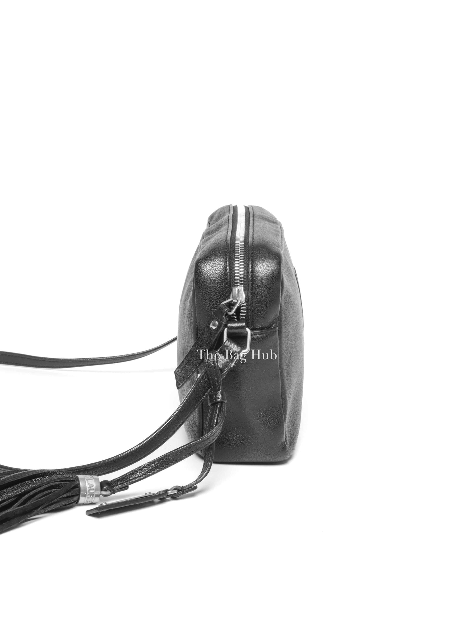 Saint Laurent Black Leather Lou Camera Crossbody Bag