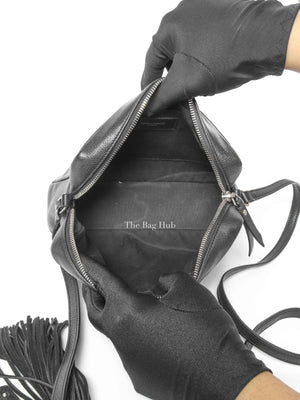 Saint Laurent Black Leather Lou Camera Crossbody Bag