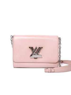 Louis Vuitton Rose Ballerine Epi Leather Twist MM Bag SHW