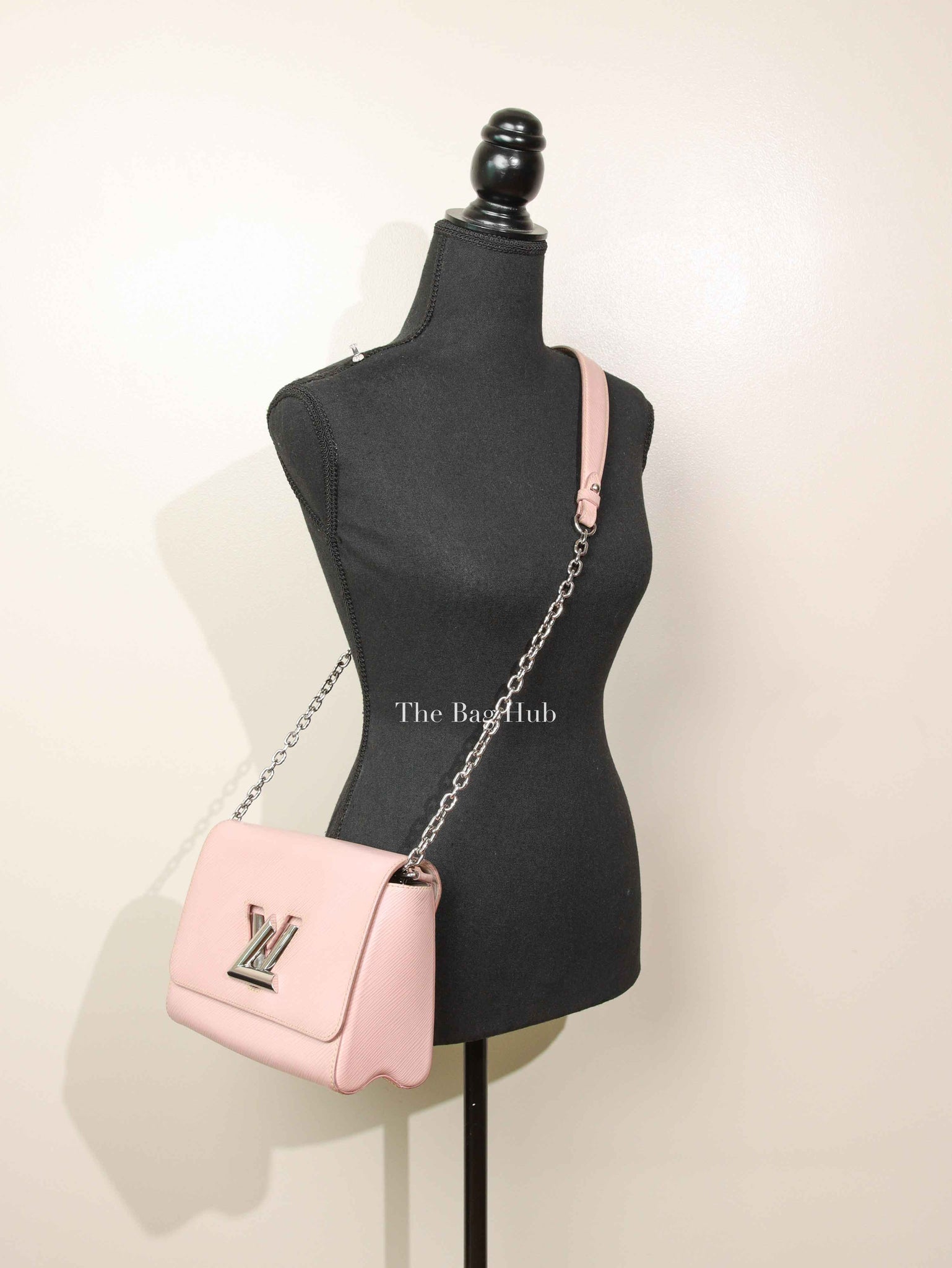 Louis Vuitton Rose Ballerine Epi Leather Twist MM Bag SHW