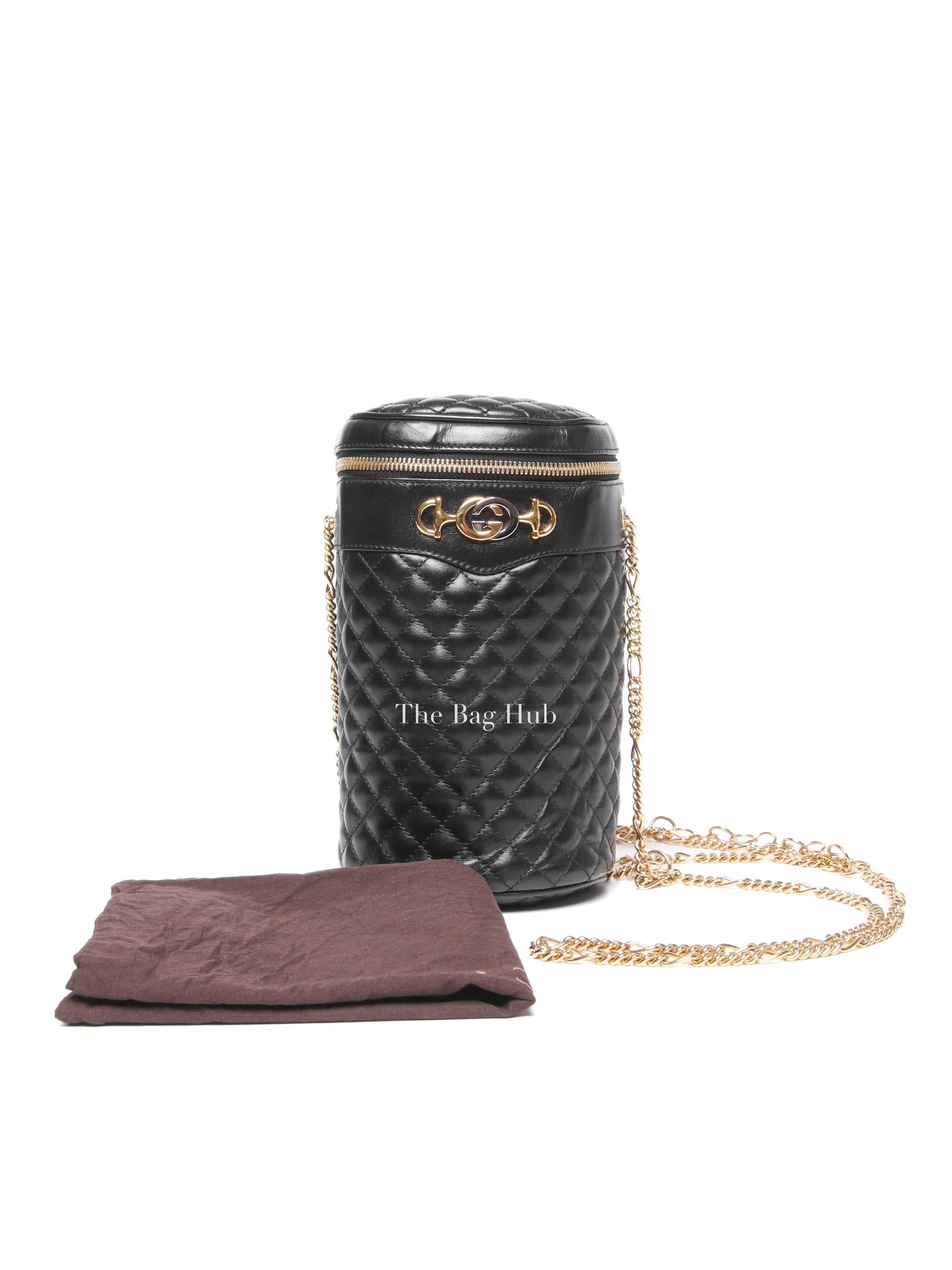 Gucci Black Calfskin Trapuntata Zumi Belt Bag