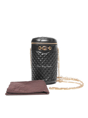 Gucci Black Calfskin Trapuntata Zumi Belt Bag