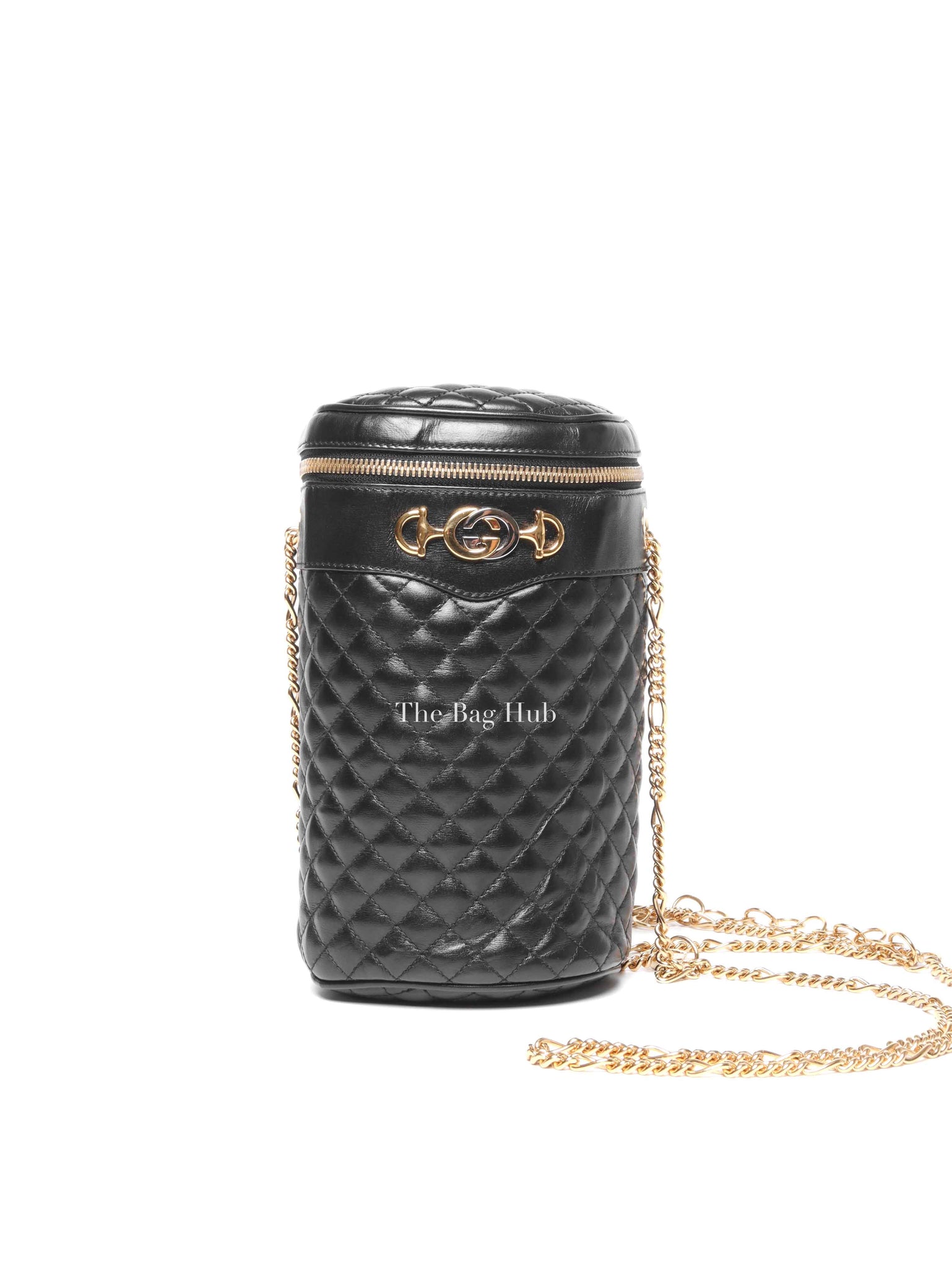 Gucci Black Calfskin Trapuntata Zumi Belt Bag