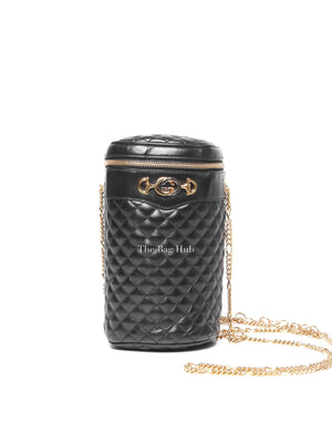 Gucci Black Calfskin Trapuntata Zumi Belt Bag