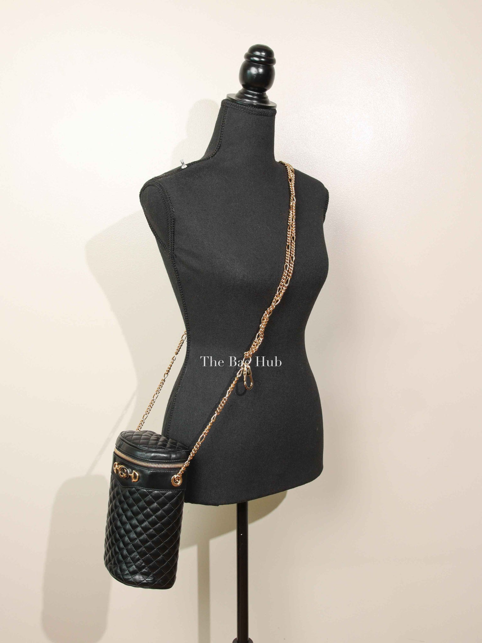 Gucci Black Calfskin Trapuntata Zumi Belt Bag