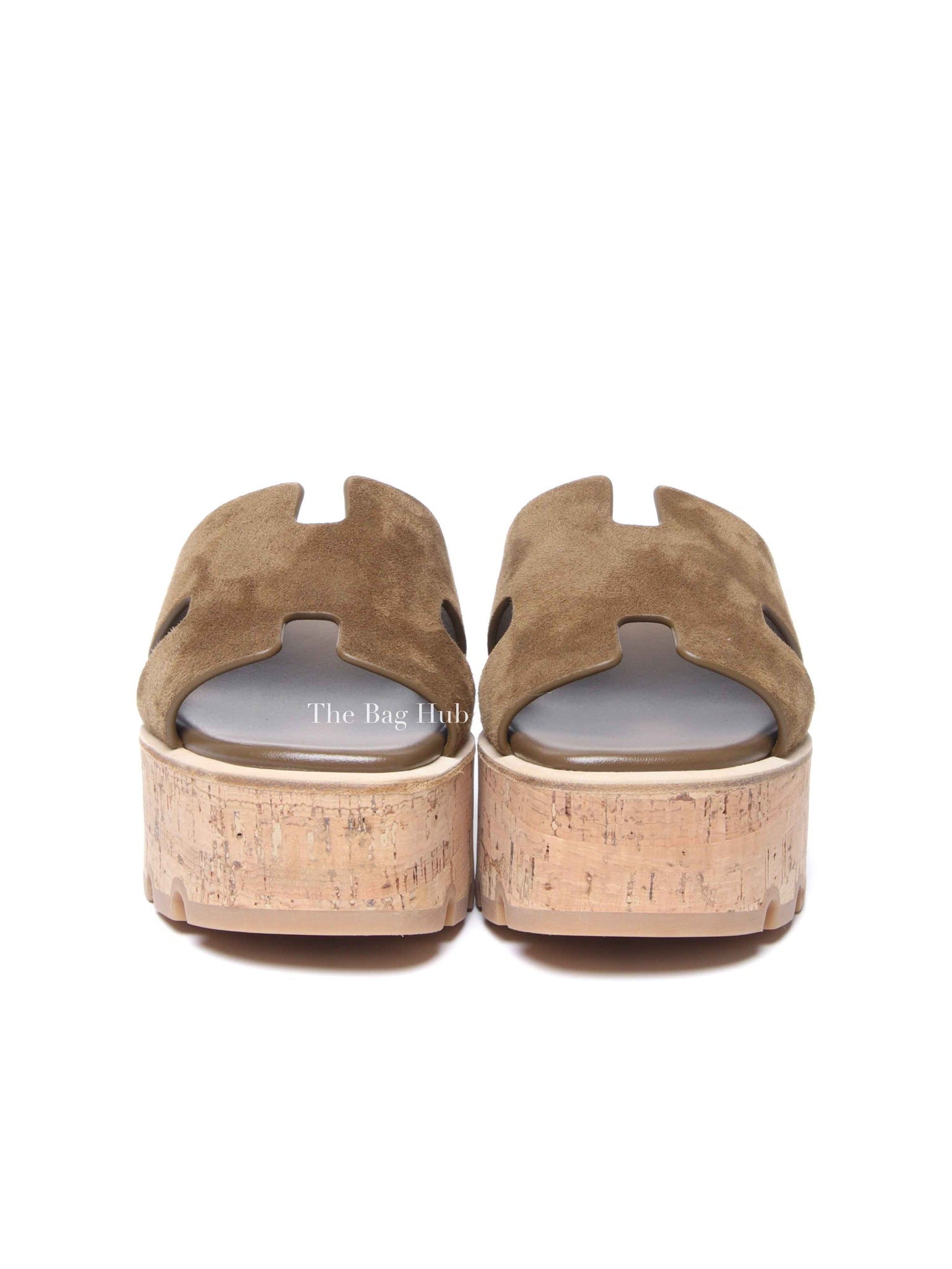 Hermes Vert Toundra Suede/Leather Eze 30 Sandals Size 36