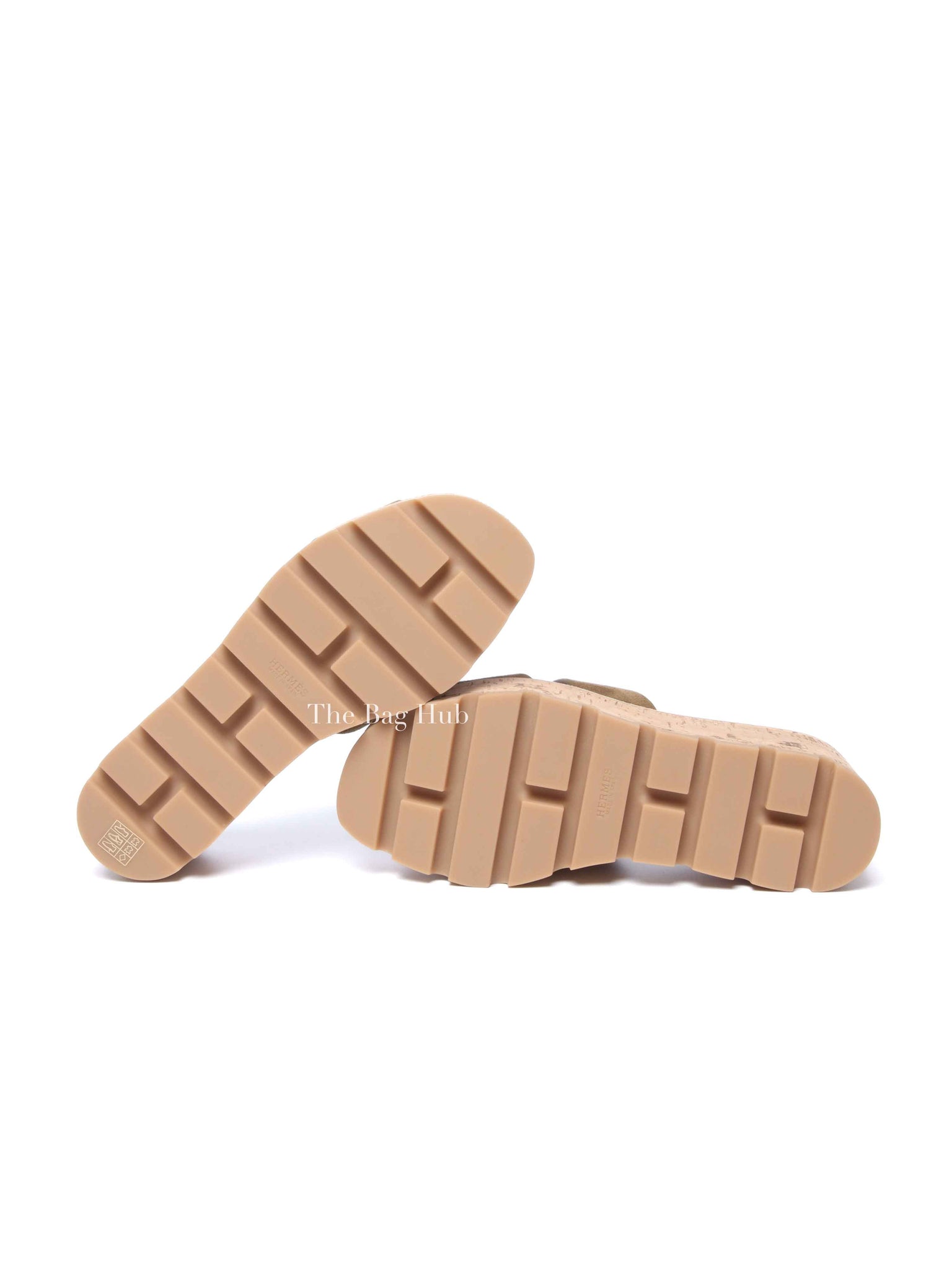 Hermes Vert Toundra Suede/Leather Eze 30 Sandals Size 36