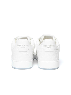Louis Vuitton White Soft Calfskin Monogram Leather Rivoli Sneakers Size 7.5