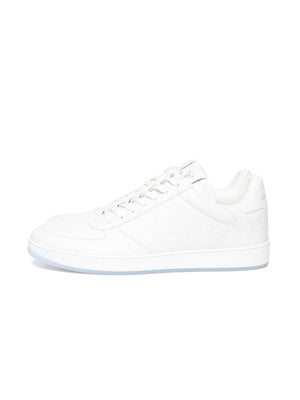Louis Vuitton White Soft Calfskin Monogram Leather Rivoli Sneakers Size 7.5