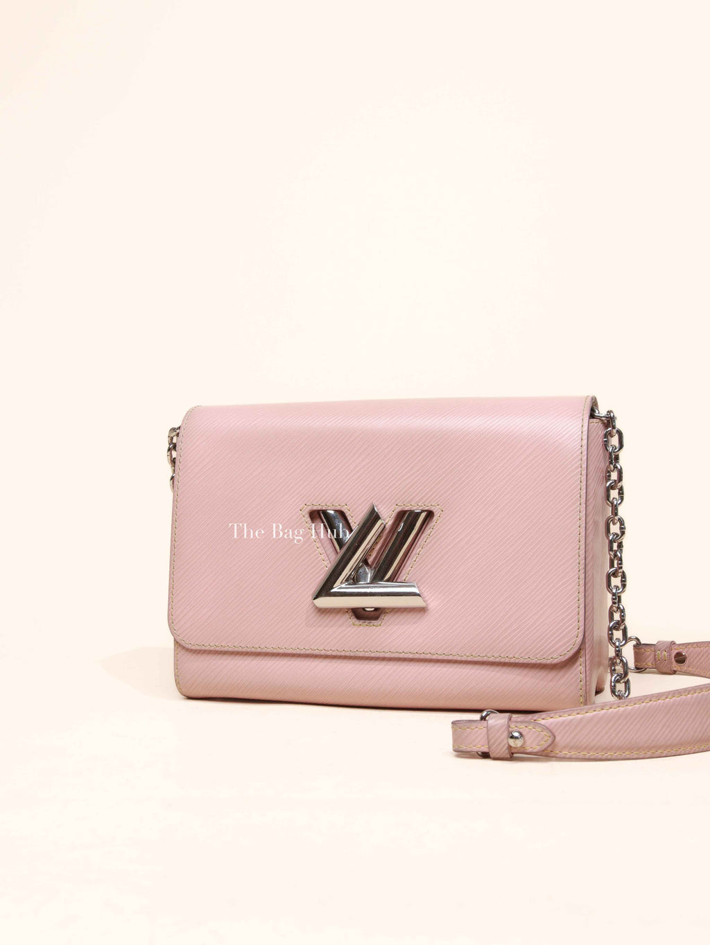 Louis Vuitton Rose Ballerine Epi Leather Twist MM Bag SHW