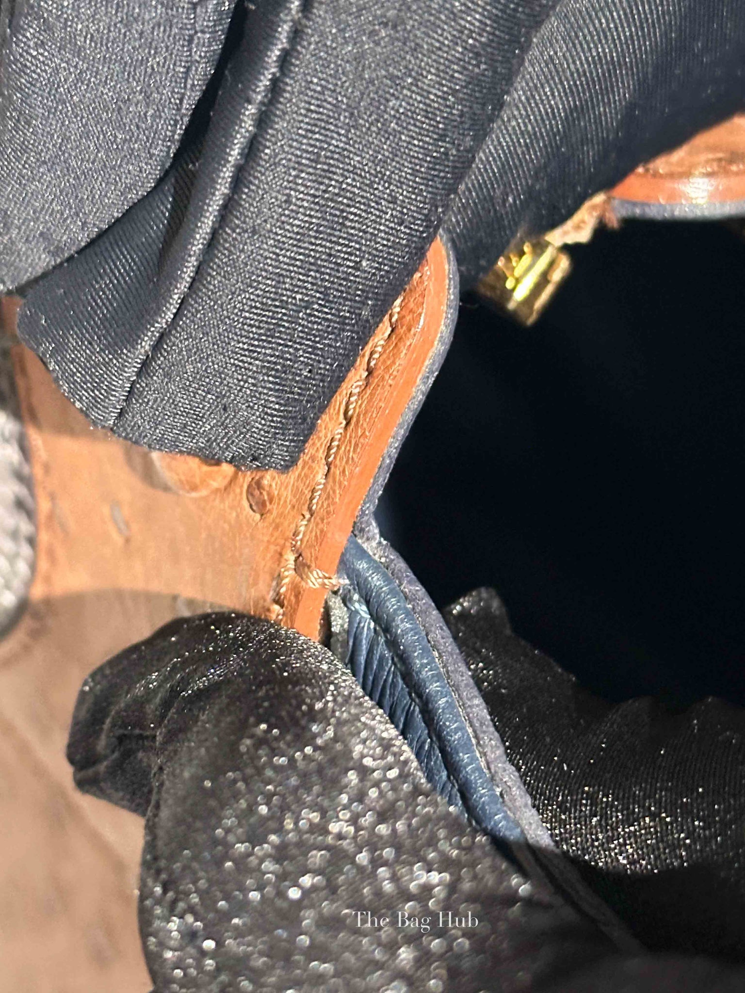 Louis Vuitton Ostrich and Python Monogram Leather Canvas Limited Edition Majestueux MM Bag
