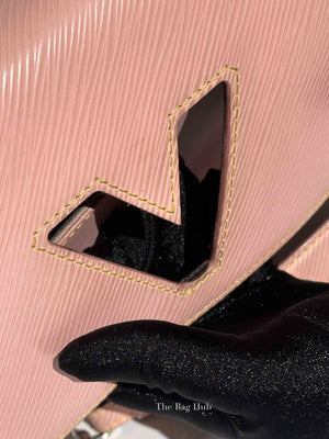 Louis Vuitton Rose Ballerine Epi Leather Twist MM Bag SHW