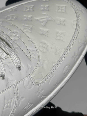 Louis Vuitton White Soft Calfskin Monogram Leather Rivoli Sneakers Size 7.5