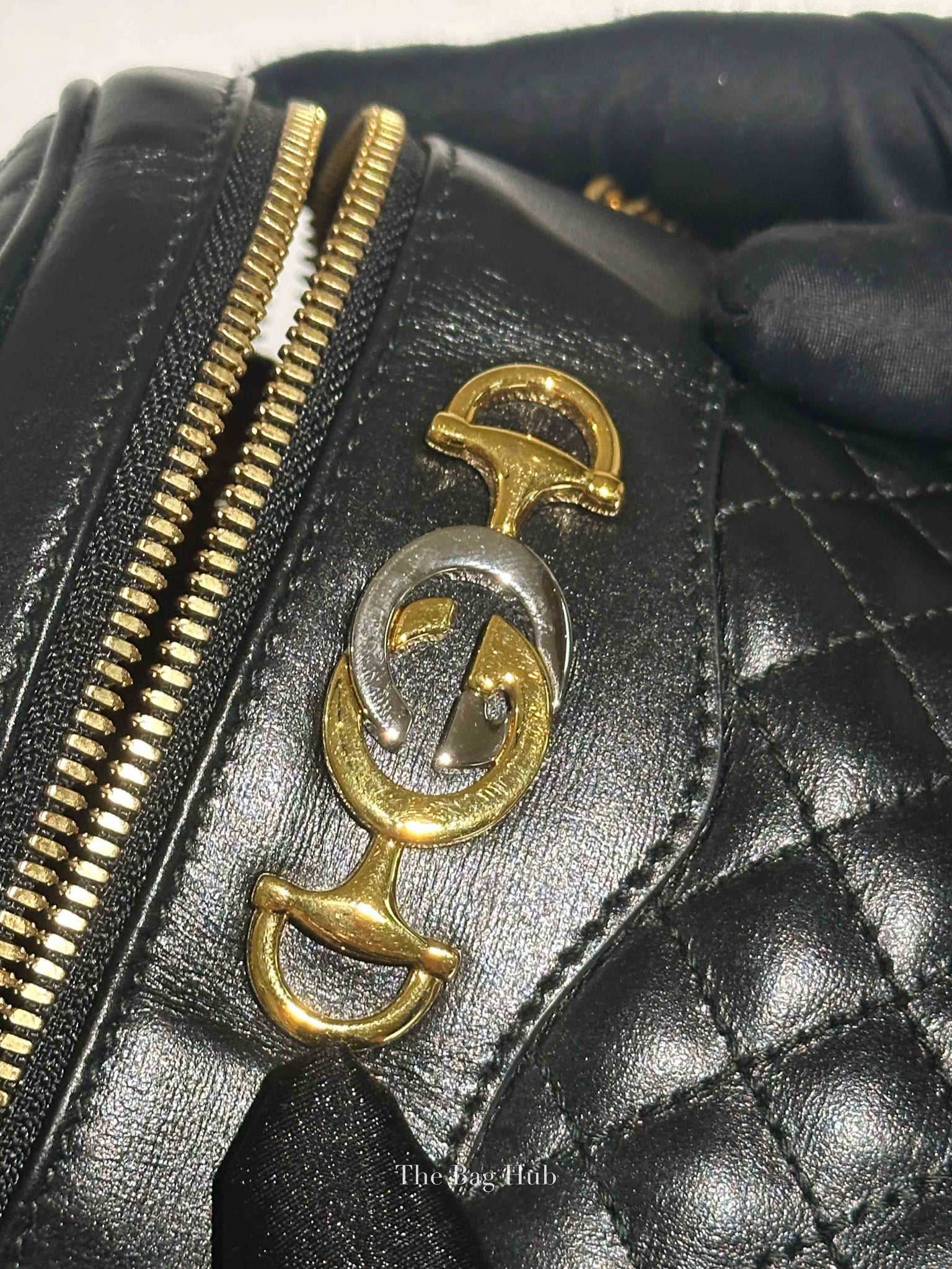 Gucci Black Calfskin Trapuntata Zumi Belt Bag
