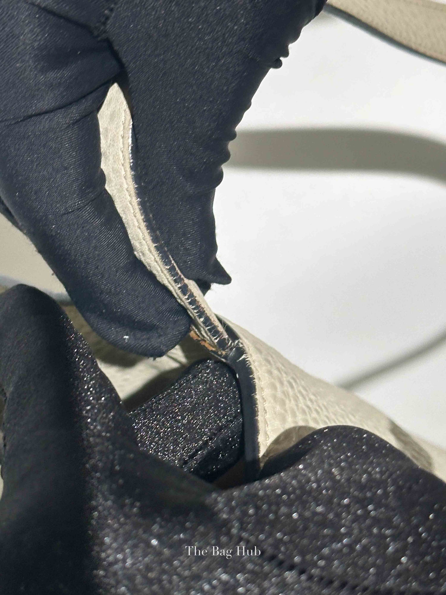 Prada Ghiaccio Vitello Daino Shopper Tote Bag BR5092
