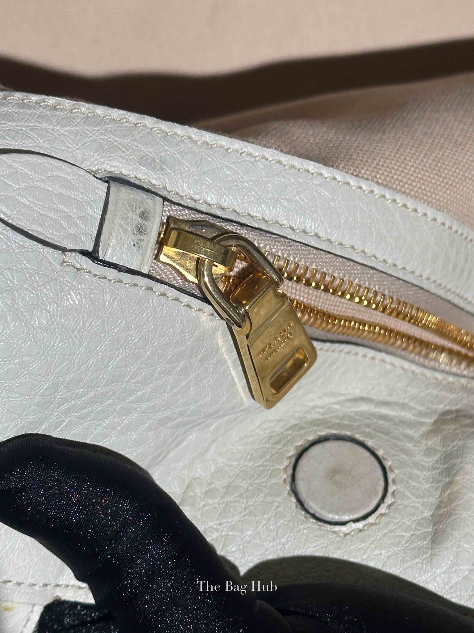 Prada Ghiaccio Vitello Daino Shopper Tote Bag BR5092
