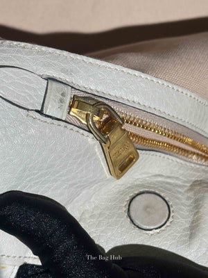 Prada Ghiaccio Vitello Daino Shopper Tote Bag BR5092
