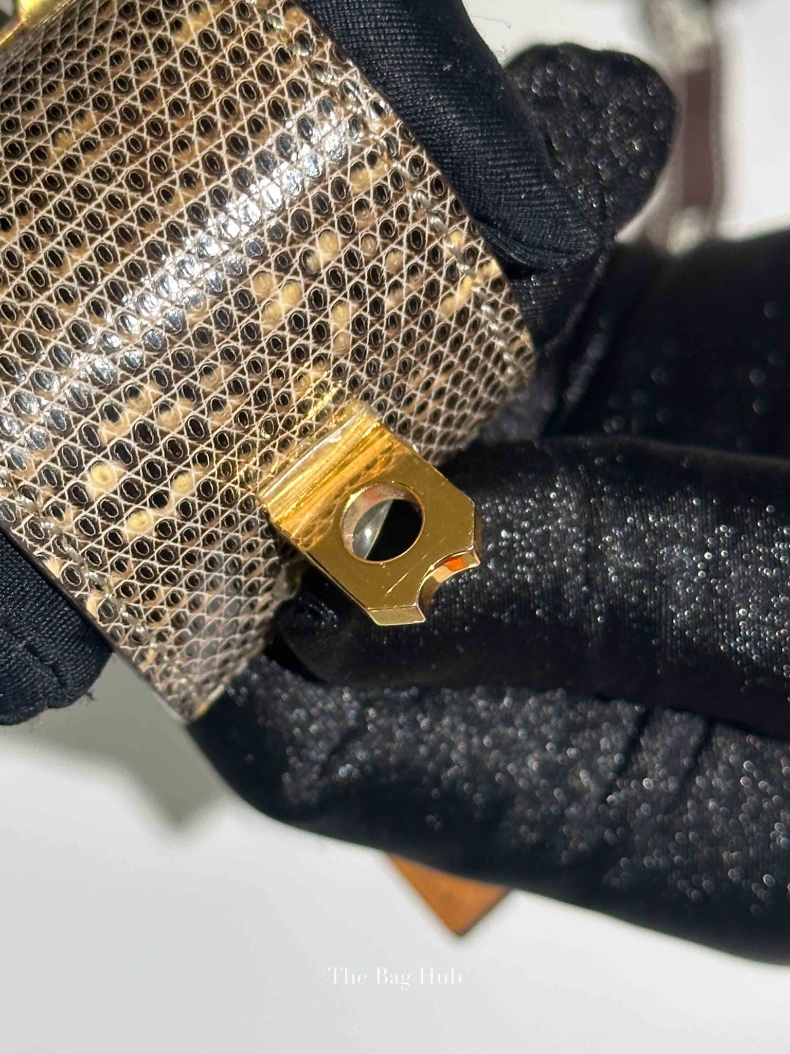 Hermes Gray Natural Lizard Collier De Chien T2 Bracelet GHW