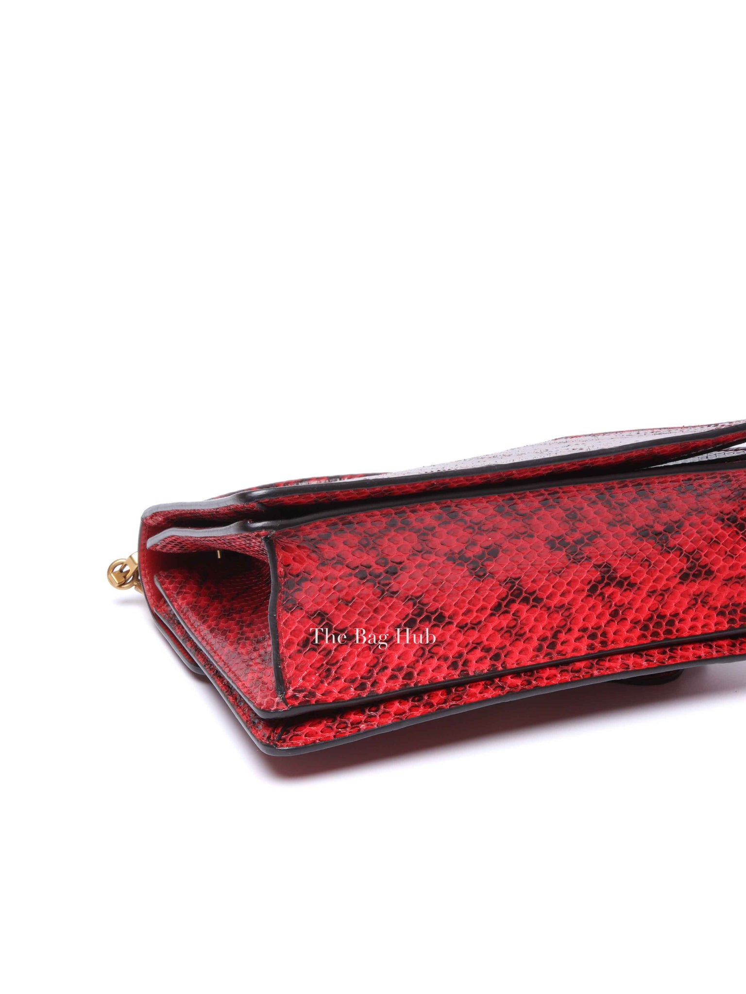 Gucci Red Leather Ayers Queen Margaret Small Top Handle Bag