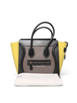 Celine Tri-Color Drummed Calfskin/Suede Micro Luggage Bag