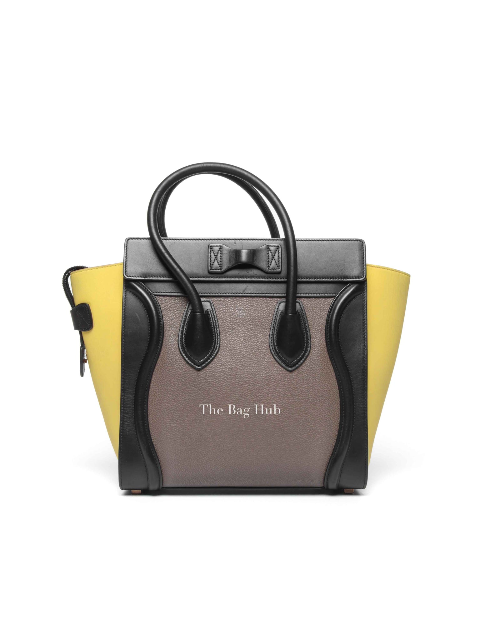 Celine Tri-Color Drummed Calfskin/Suede Micro Luggage Bag