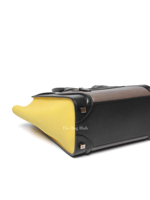 Celine Tri-Color Drummed Calfskin/Suede Micro Luggage Bag