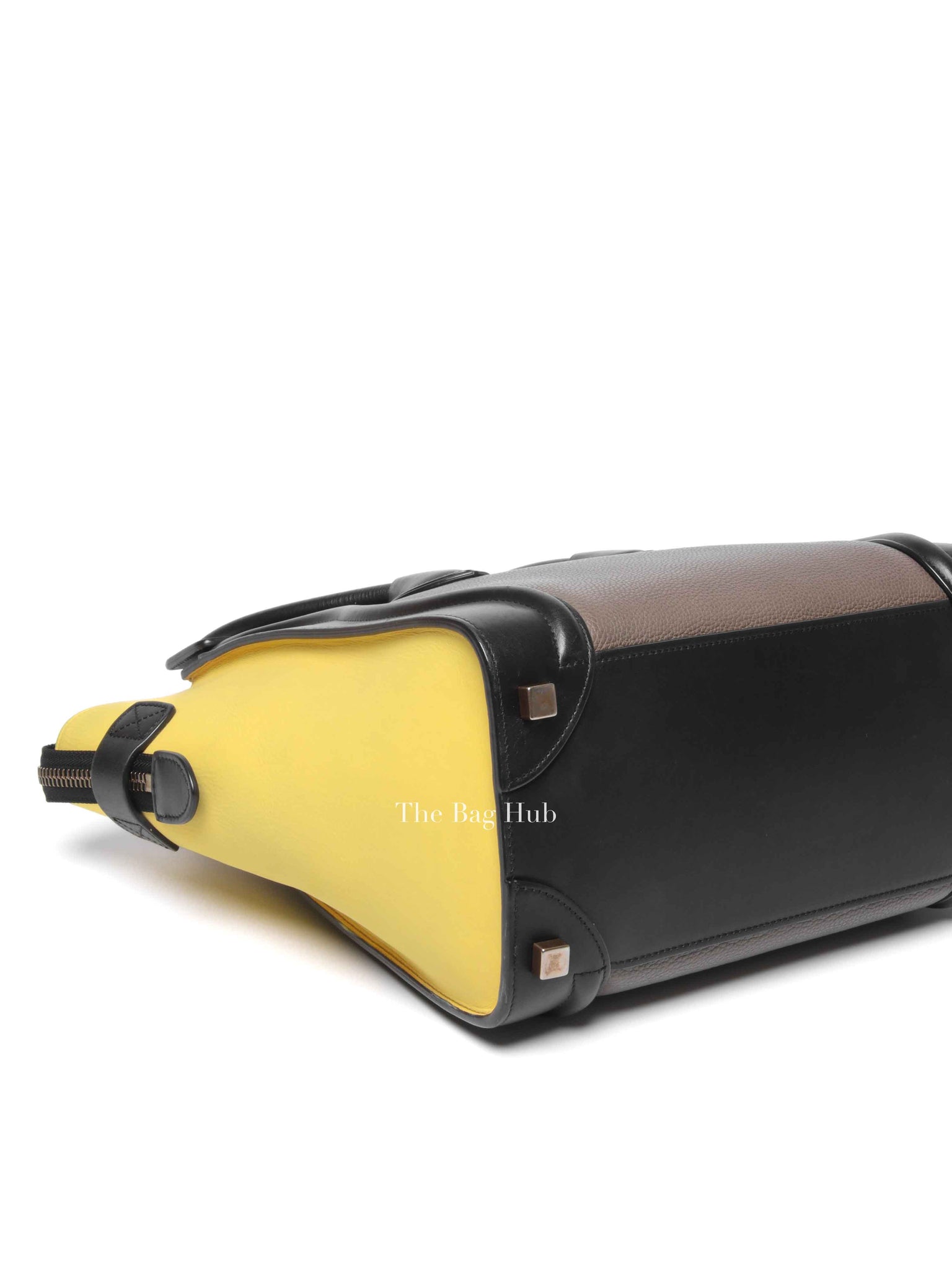 Celine Tri-Color Drummed Calfskin/Suede Micro Luggage Bag
