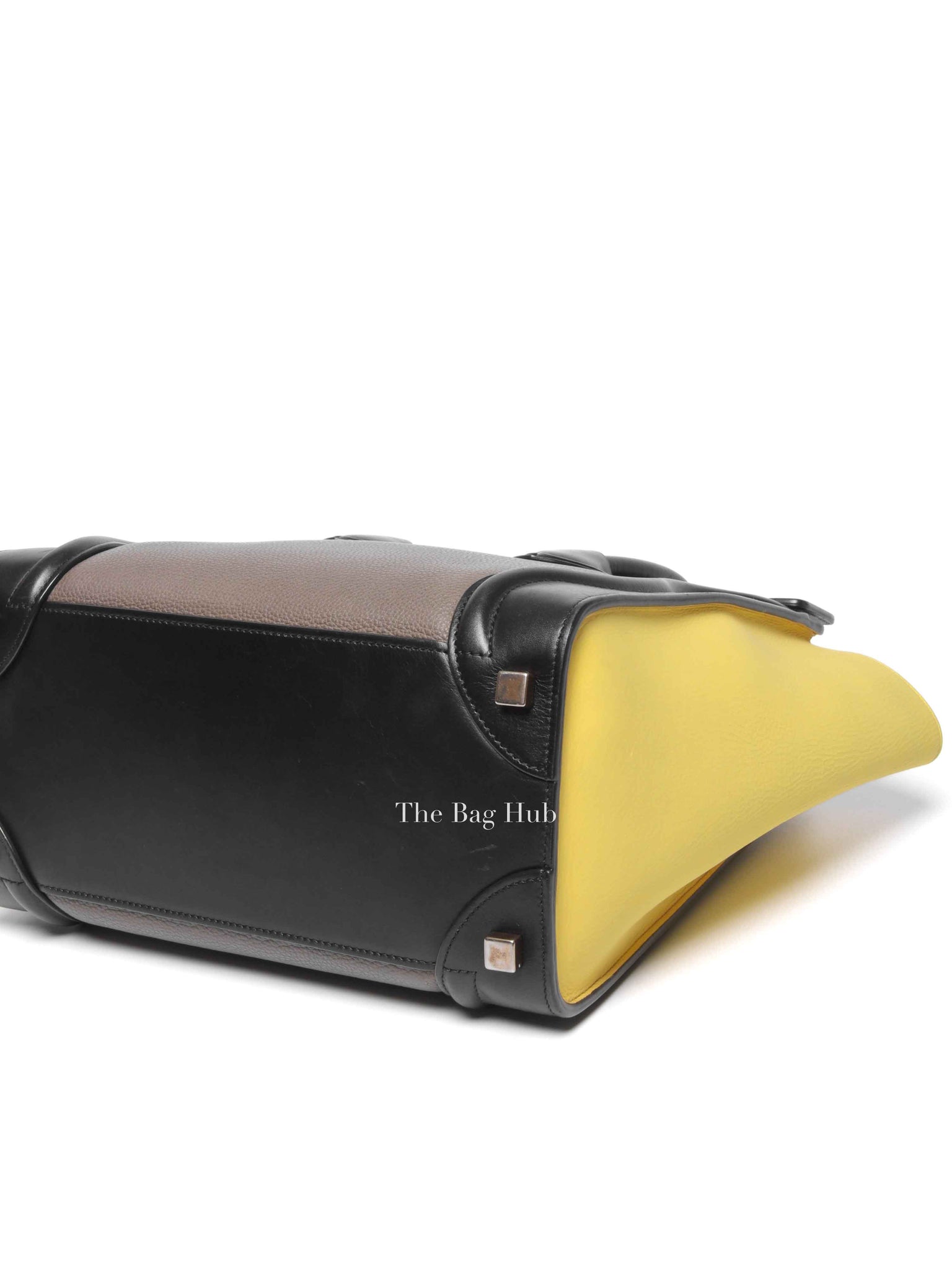 Celine Tri-Color Drummed Calfskin/Suede Micro Luggage Bag