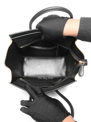 Celine Tri-Color Drummed Calfskin/Suede Micro Luggage Bag