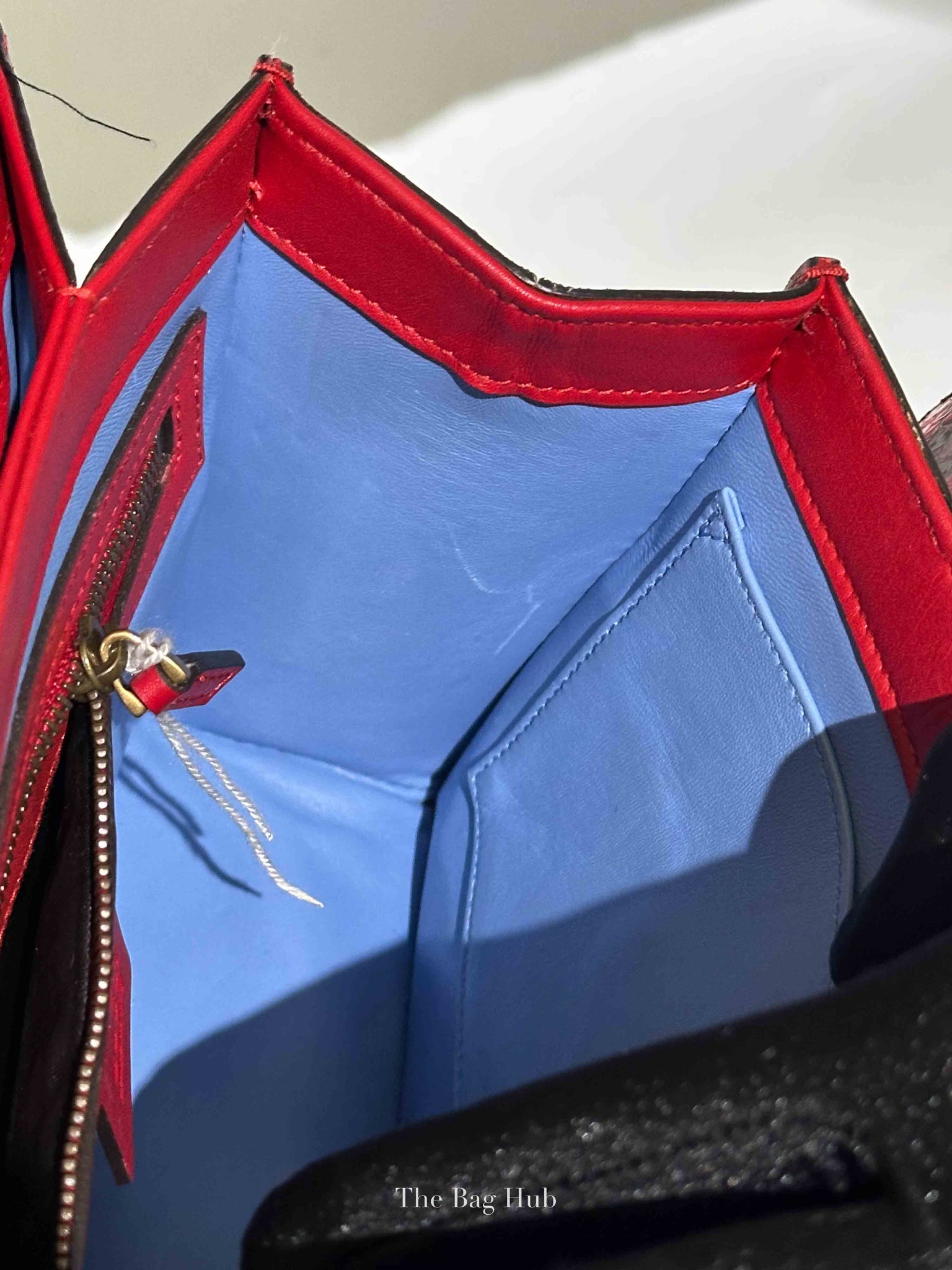 Gucci Red Leather Ayers Queen Margaret Small Top Handle Bag