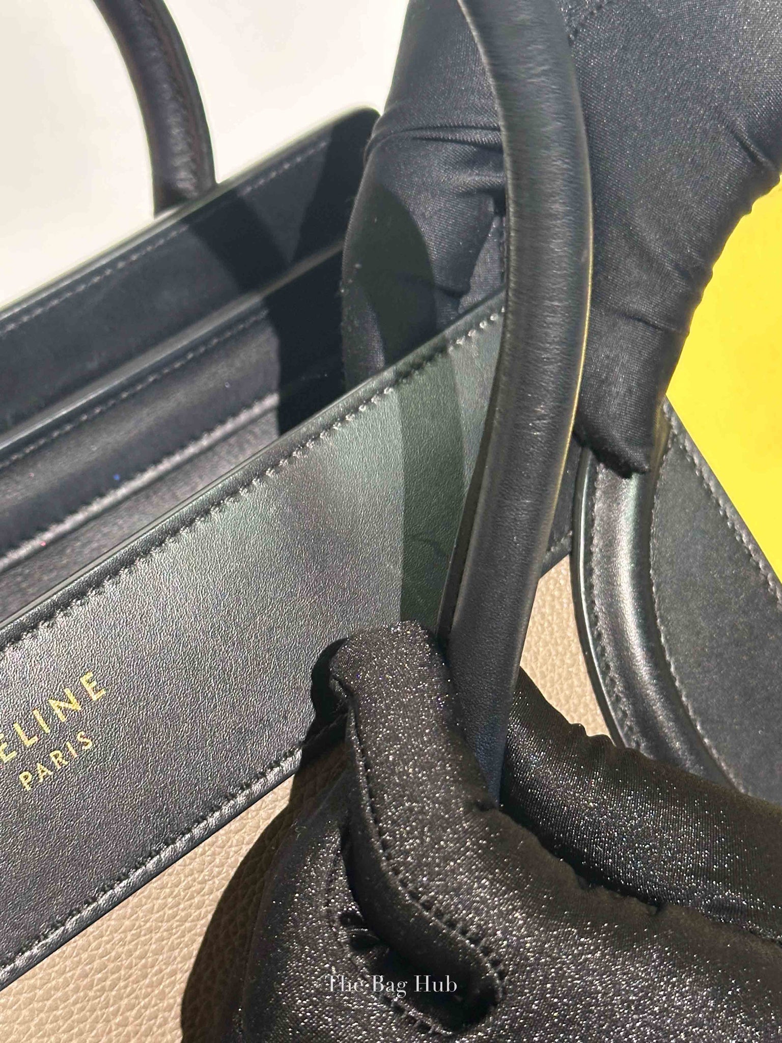Celine Tri-Color Drummed Calfskin/Suede Micro Luggage Bag