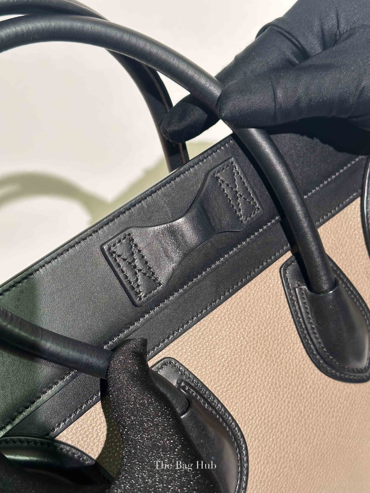 Celine Tri-Color Drummed Calfskin/Suede Micro Luggage Bag
