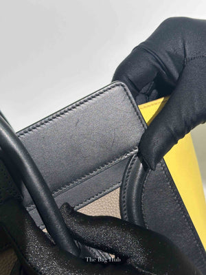 Celine Tri-Color Drummed Calfskin/Suede Micro Luggage Bag