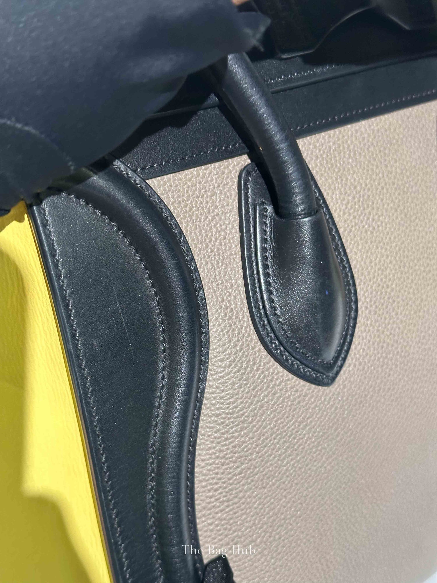 Celine Tri-Color Drummed Calfskin/Suede Micro Luggage Bag