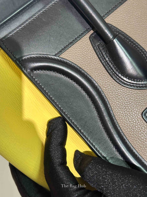 Celine Tri-Color Drummed Calfskin/Suede Micro Luggage Bag