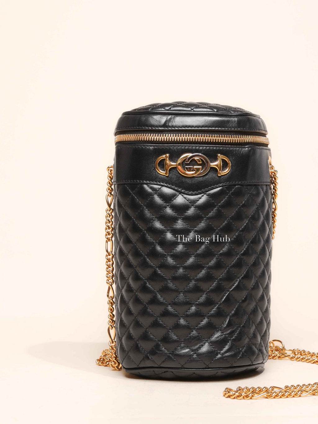 Gucci Black Calfskin Trapuntata Zumi Belt Bag